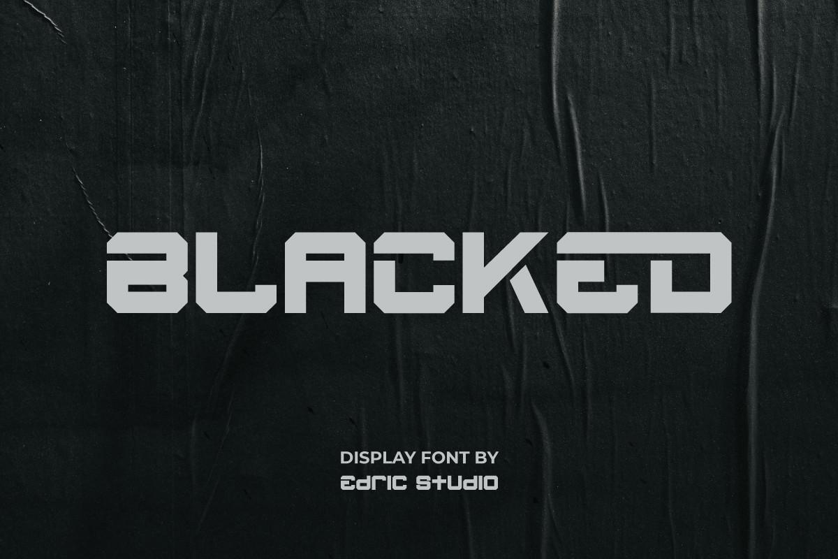 Blacked Font