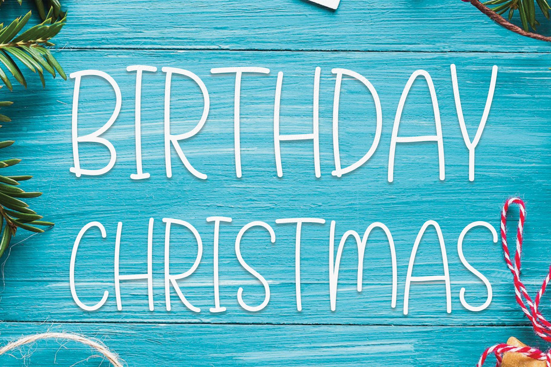 Birthday Christmas Font