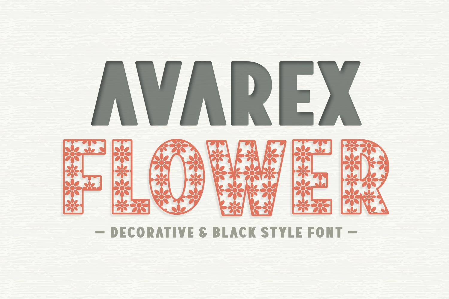 Avarex Flower Font
