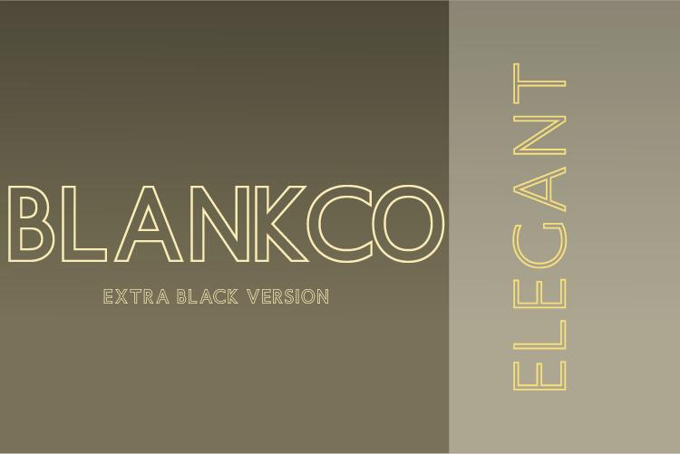 Blankco Outline Extra Black Font