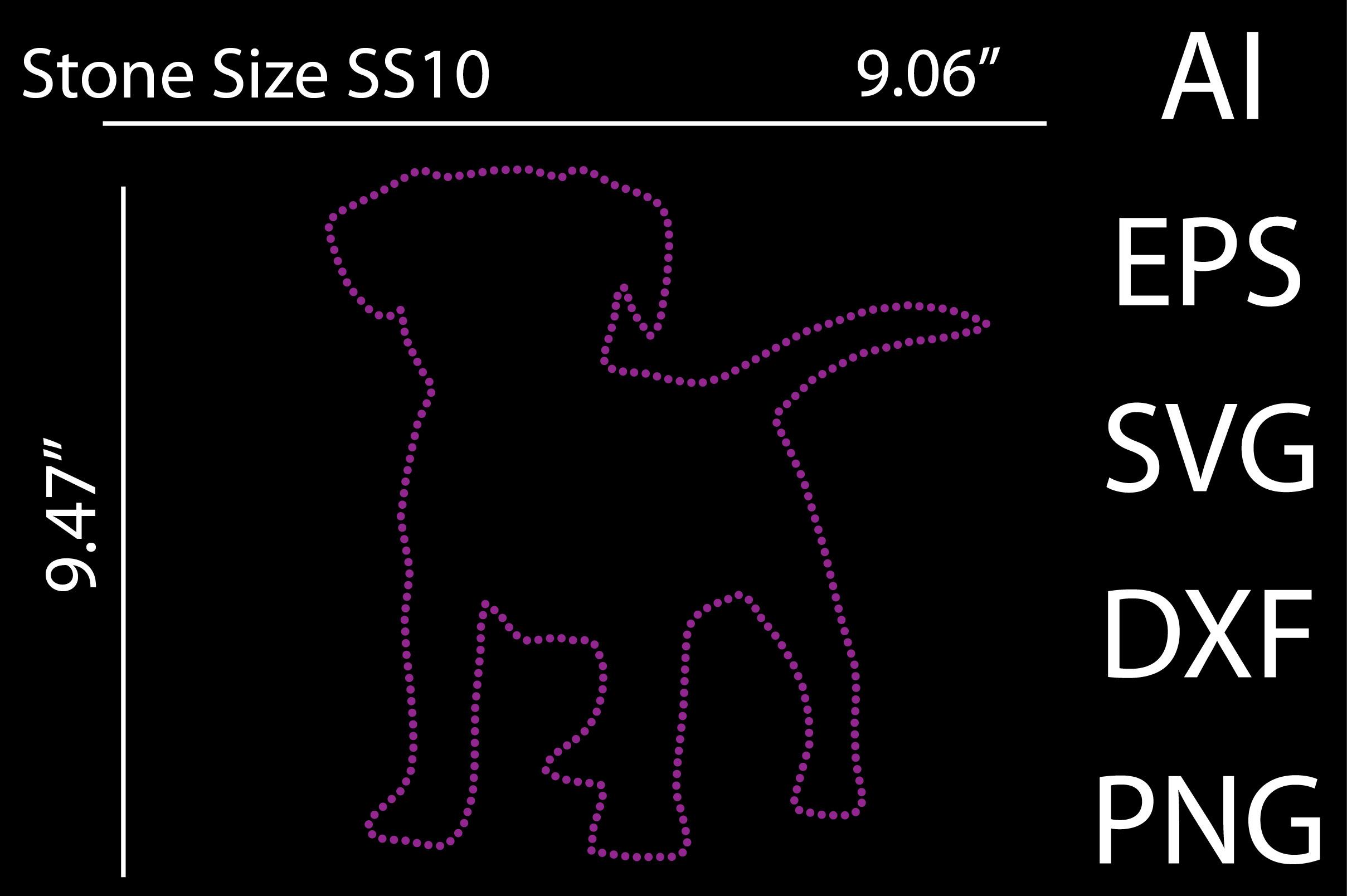 Dog Rhinestone Templates Design