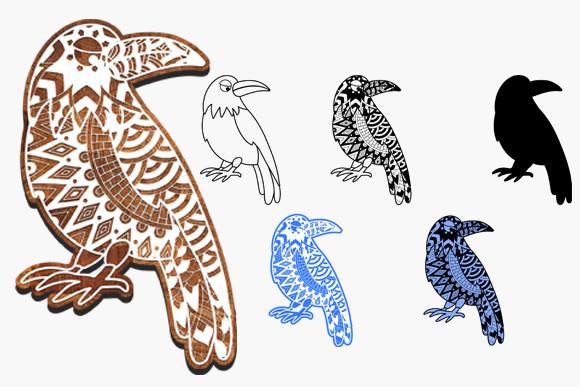 Multilayer Laser Cut Bird SVG