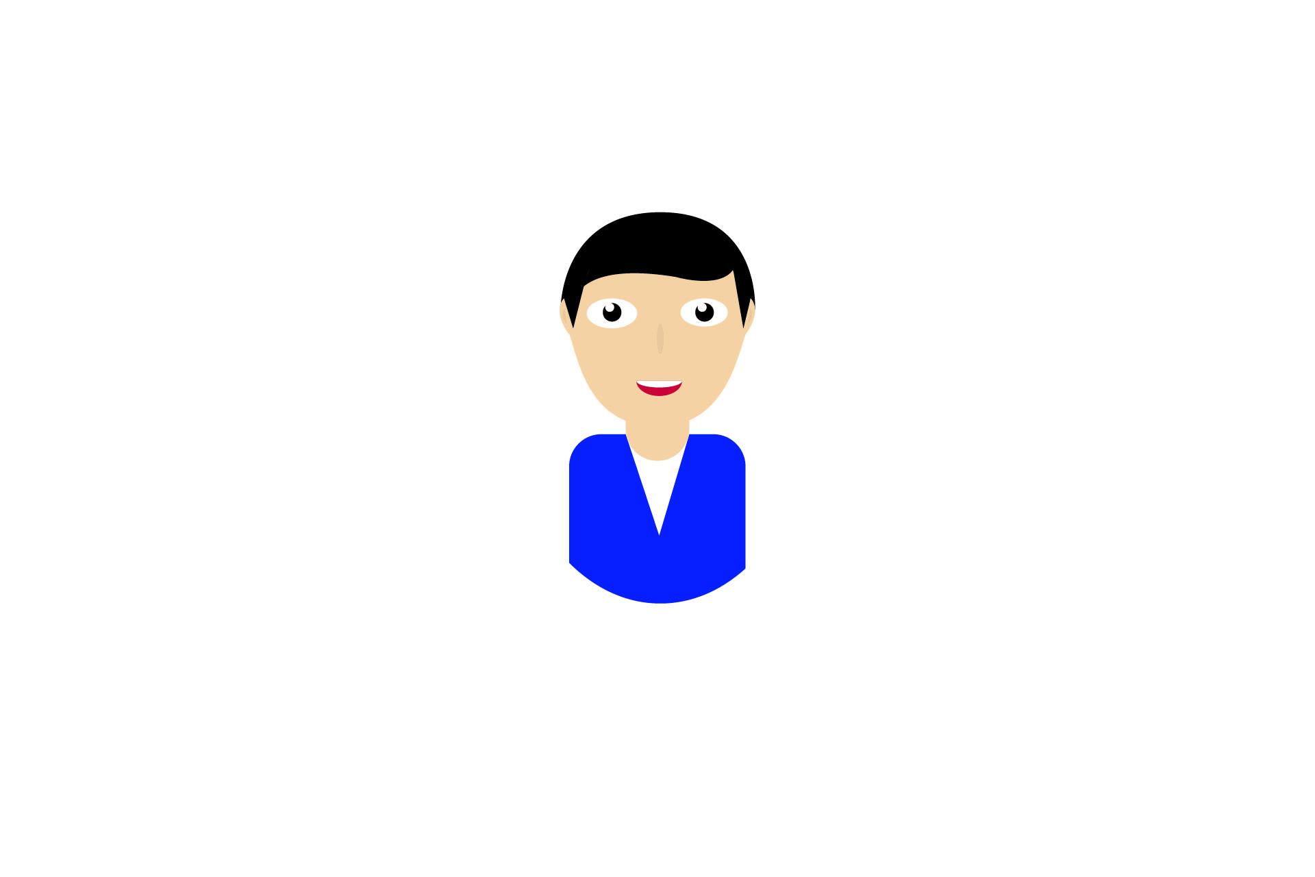 Design Flat Charatcter Geeky Boy