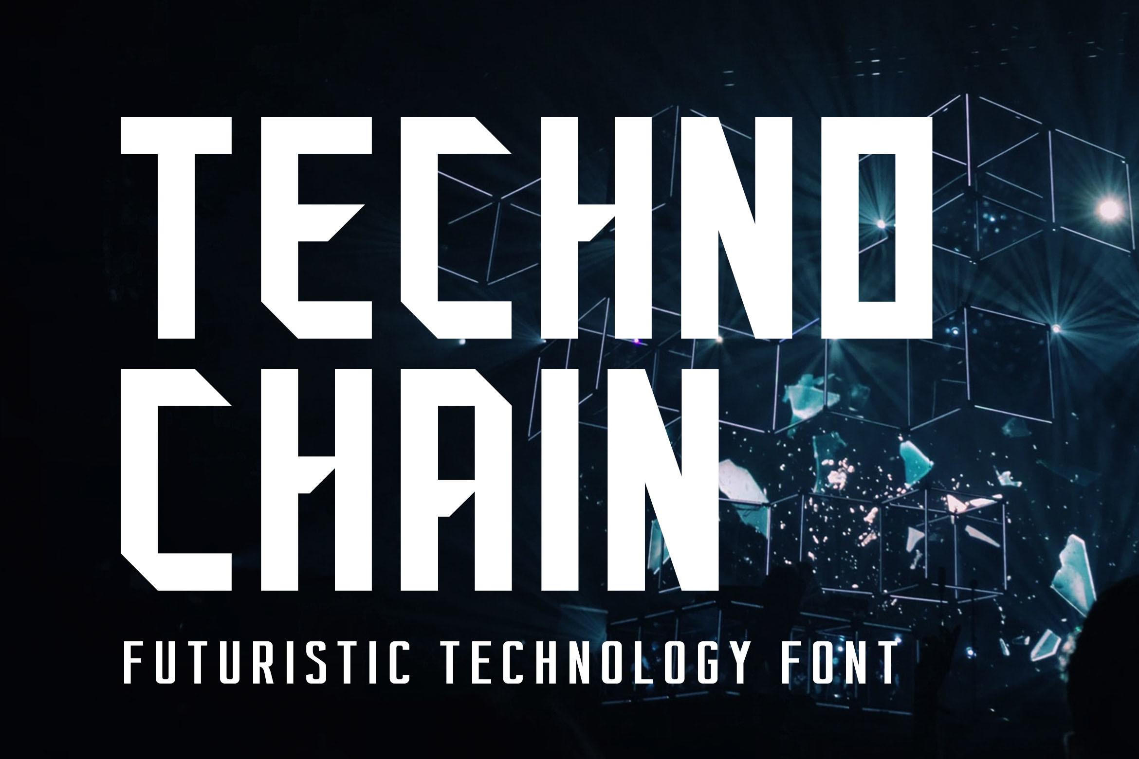 Techno Chain Font