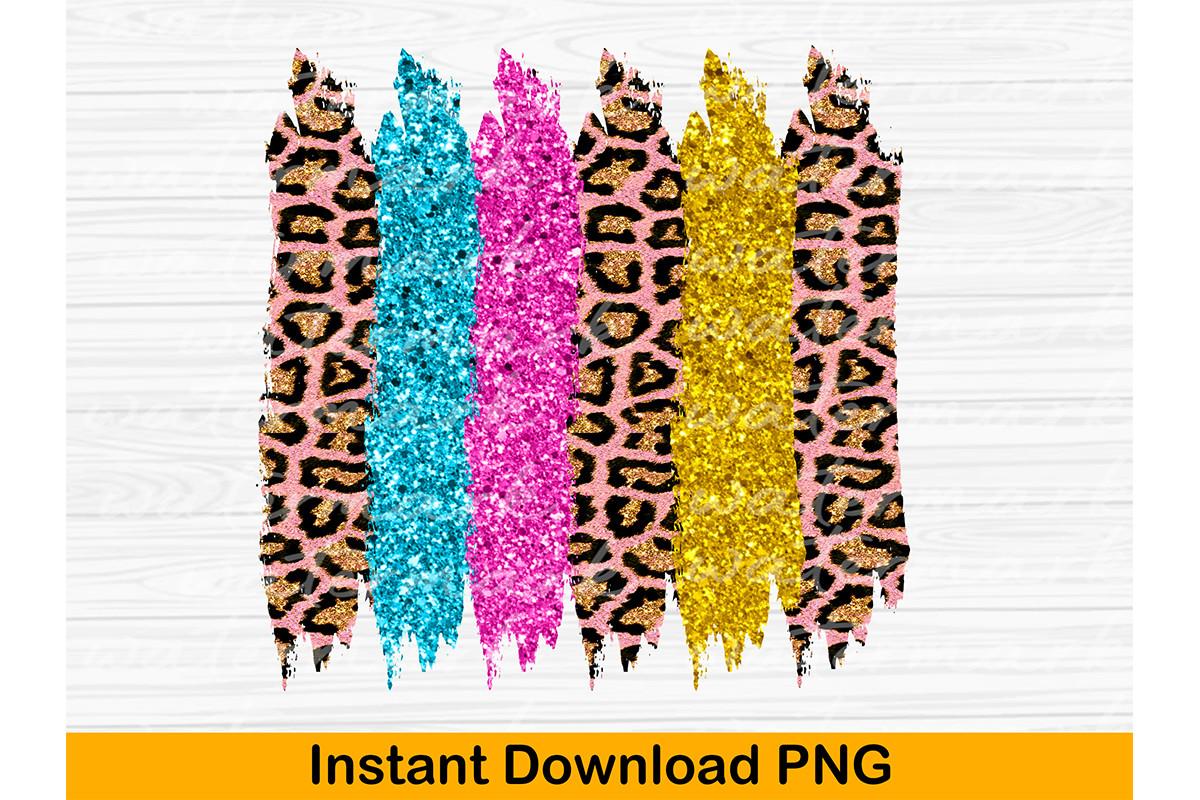 Pink Leopard Brush Strokes Background