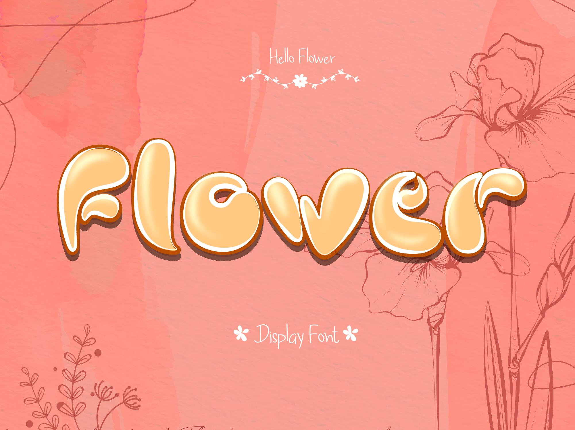 Flower Text Effect Font