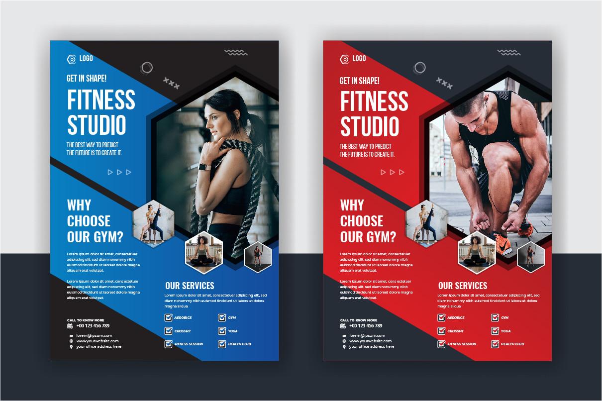 GYM Fitness Flyer Design Template