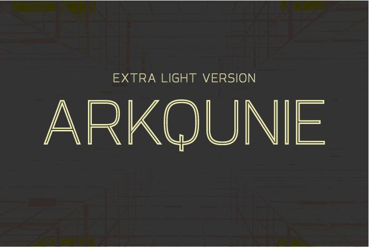 Arkqunie Outline Extra Light Font