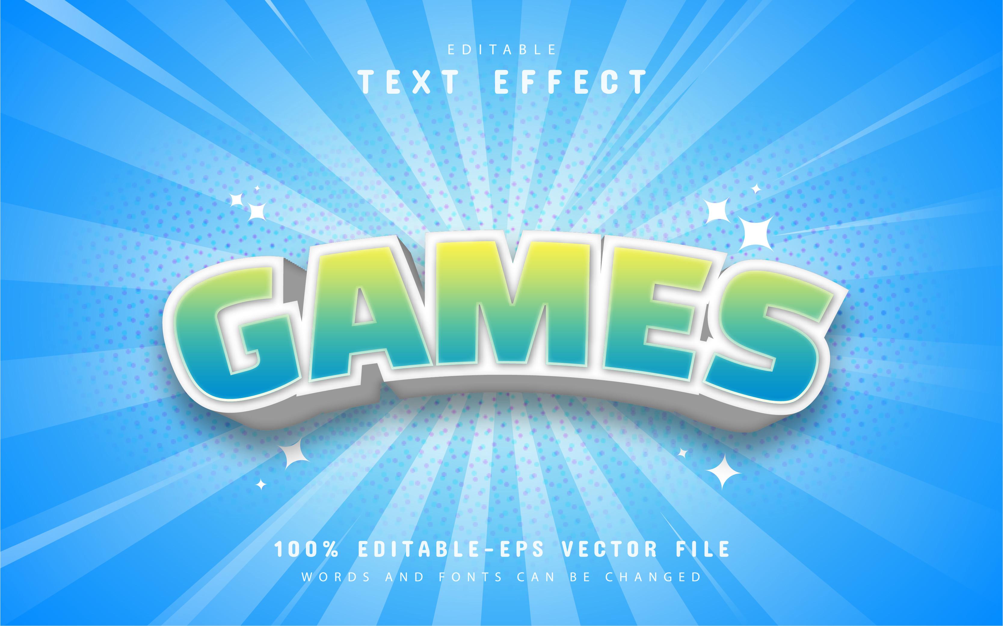 Games Cartoon Text Effect
