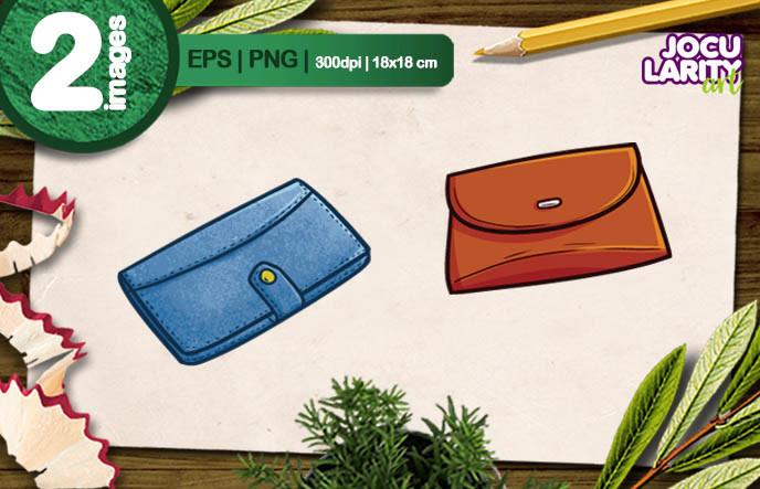 Funny Unisex Wallet Cartoon Illustration