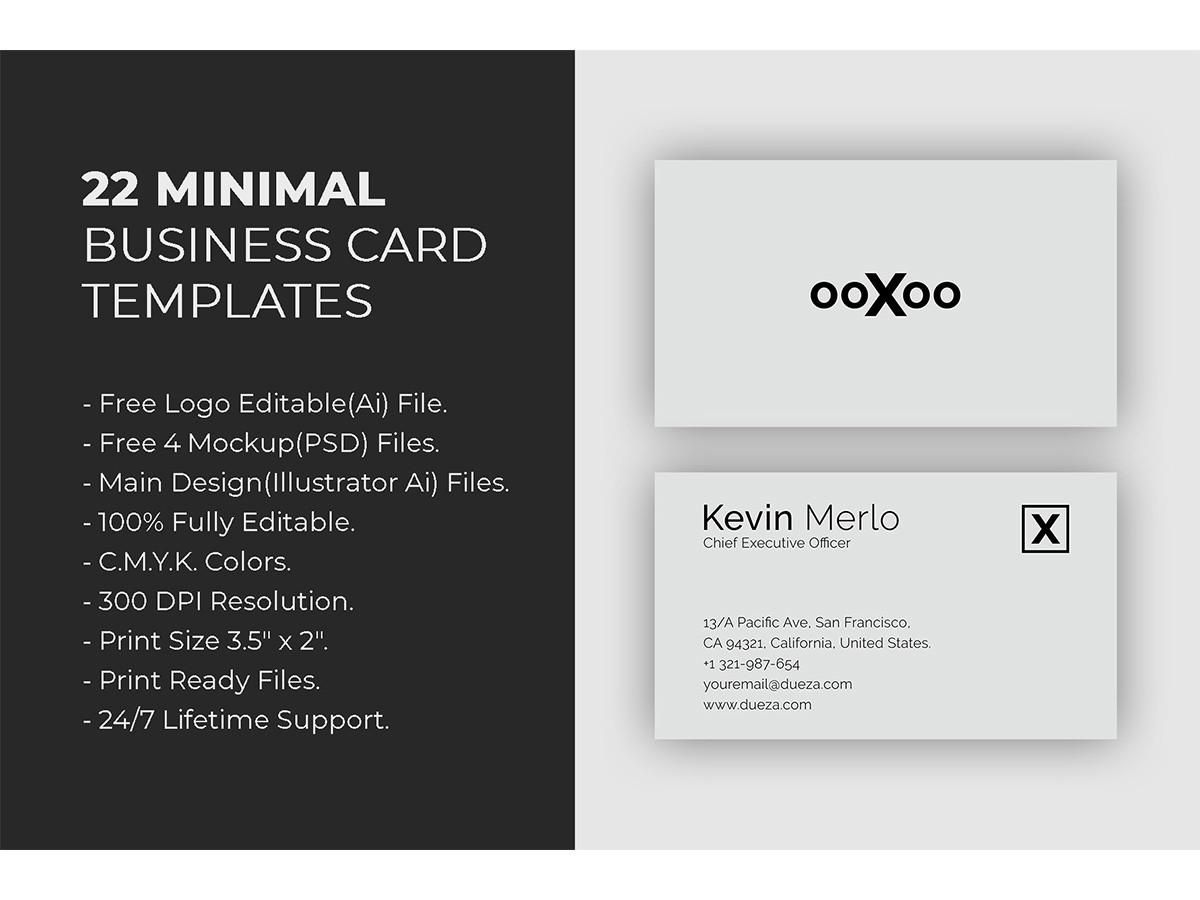22 Minimal Business Card Templates