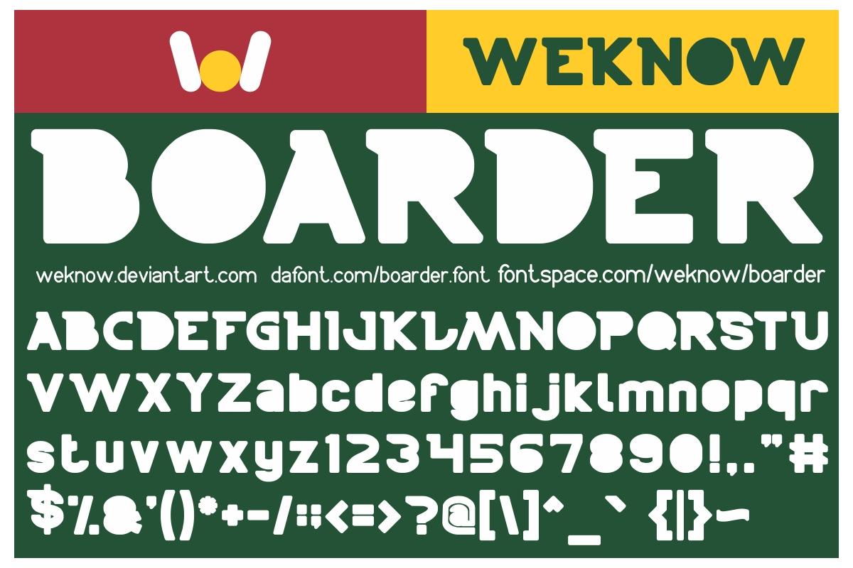 Boarder Font