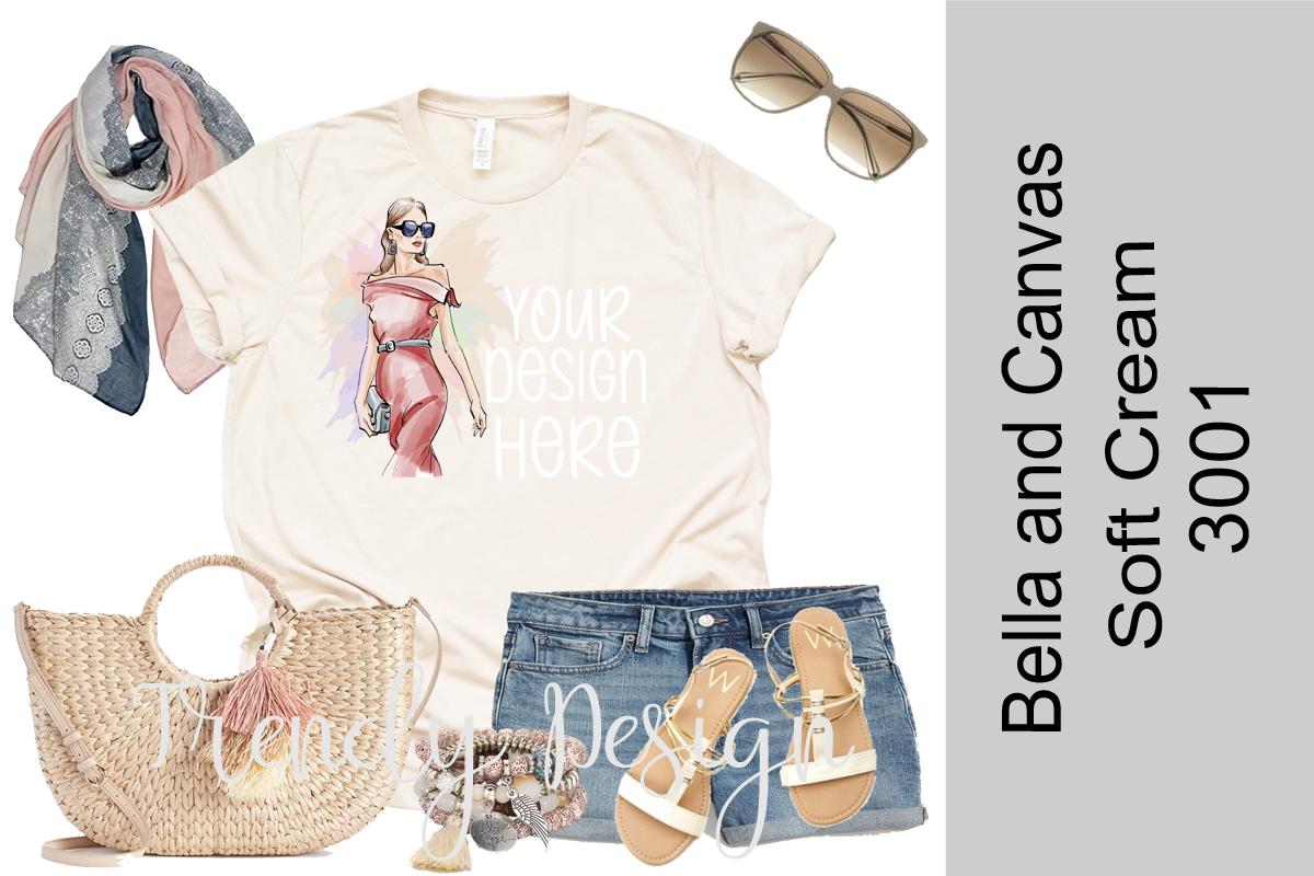 Bella Canvas Soft Cream 3001 Mockup