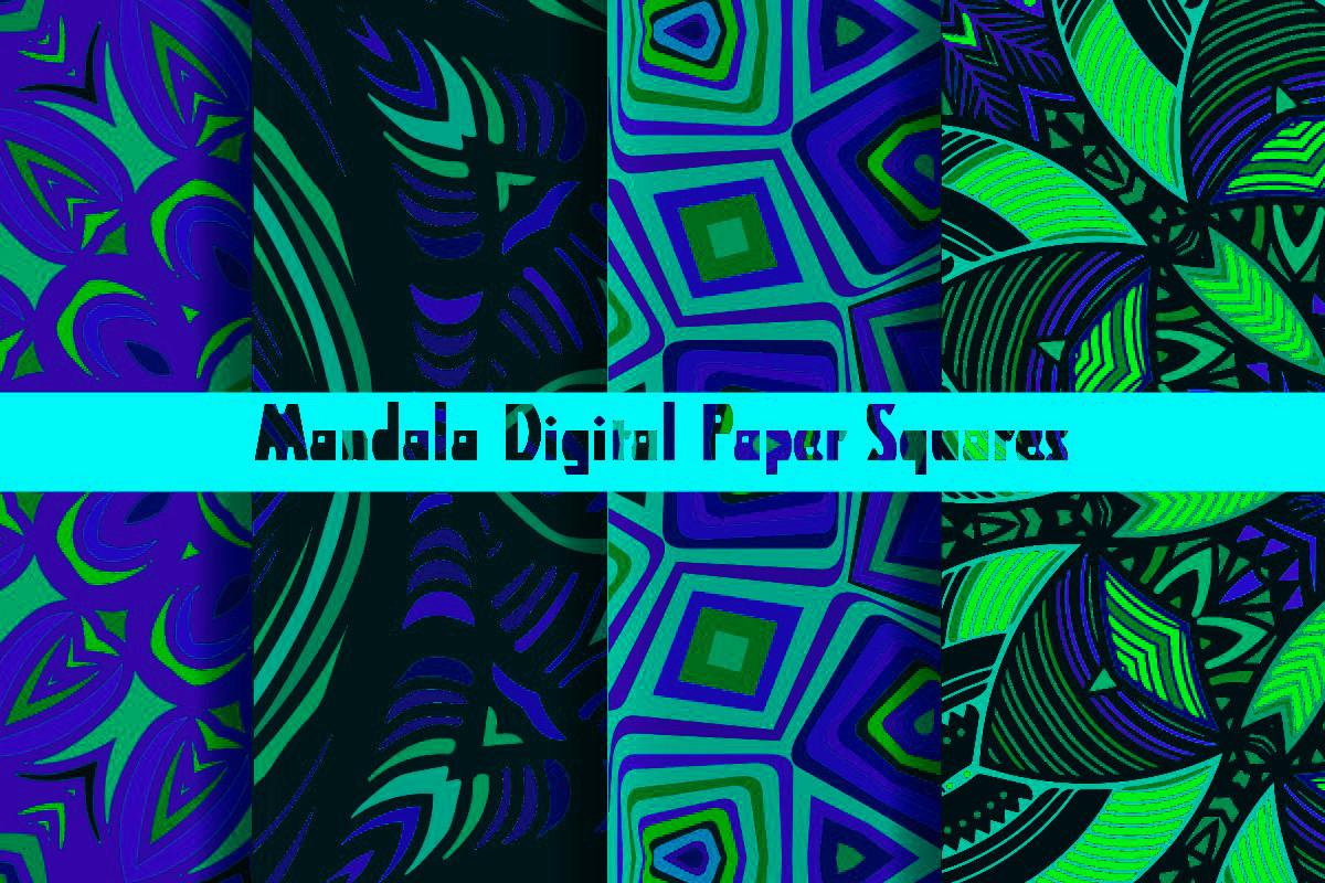 Mandala Digital Paper Squares 1
