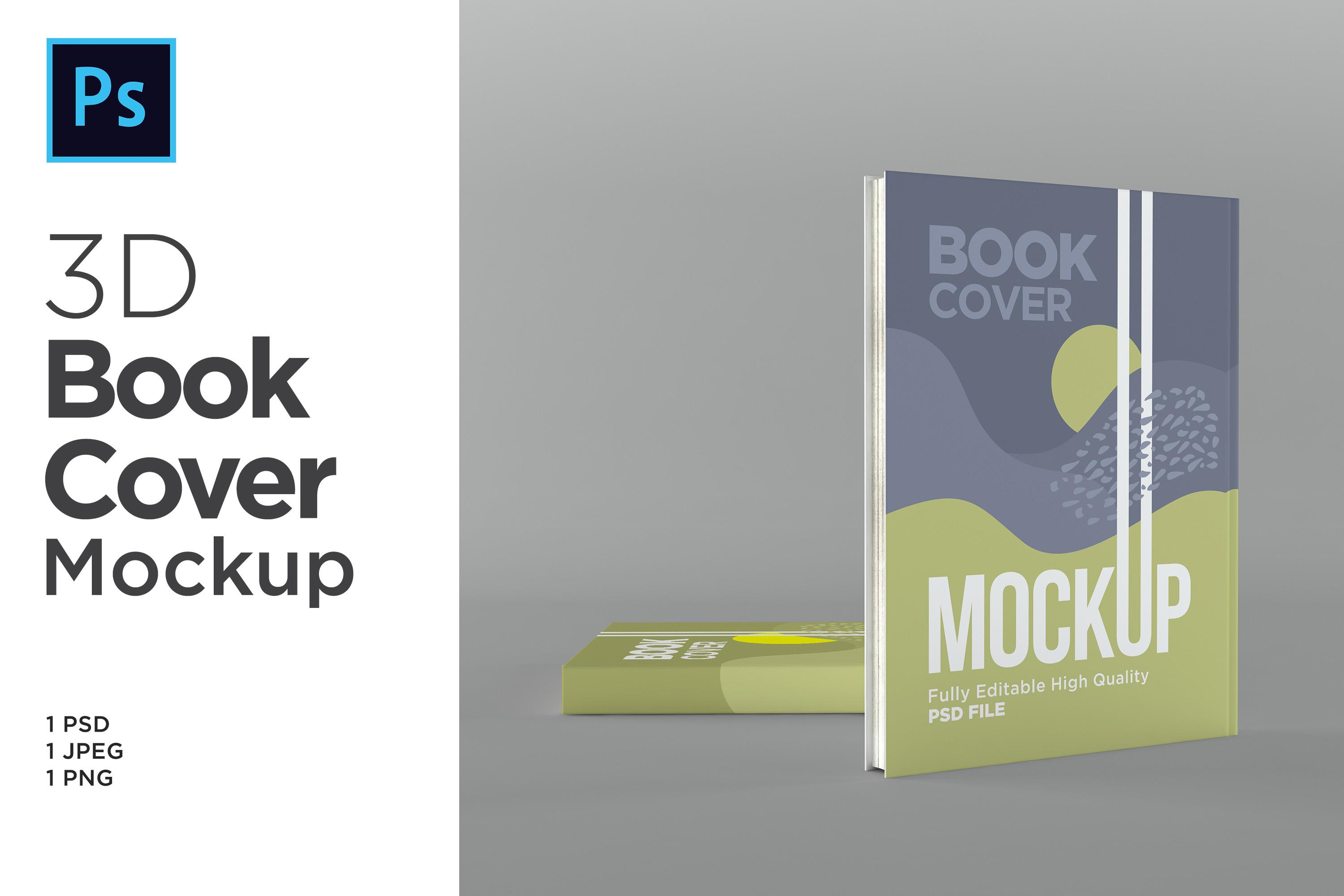 Book Cover Mockup 3d Rendering