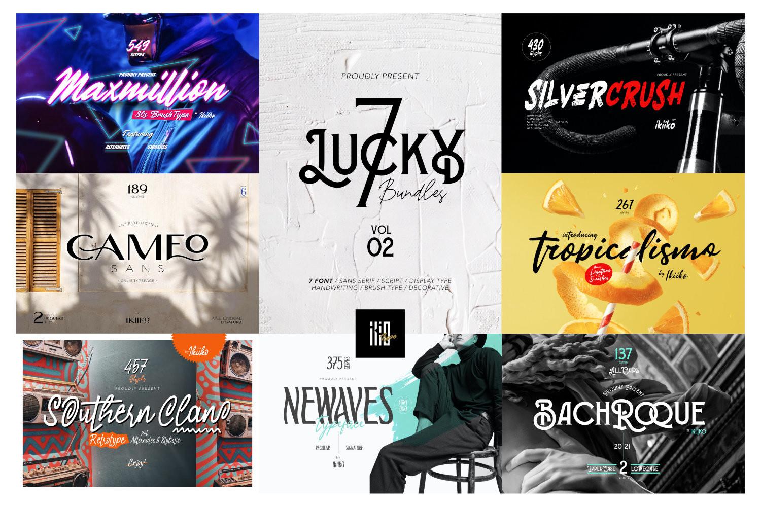 Lucky 7 Bundle Vol 02 Font