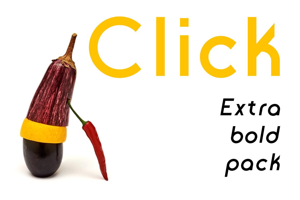 Click ExtraBold Pack Font