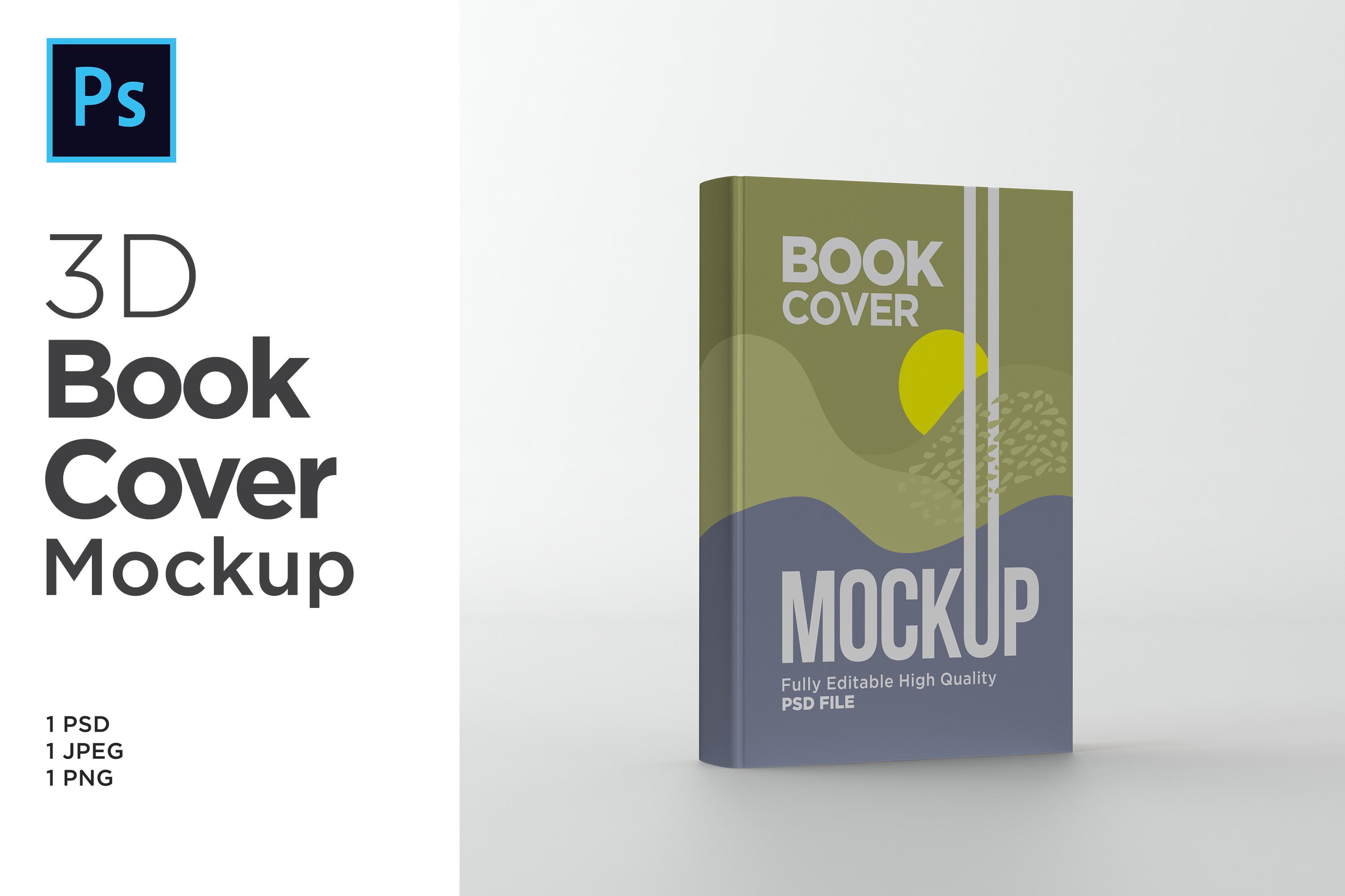 Book Cover Mockup 3d Rendering