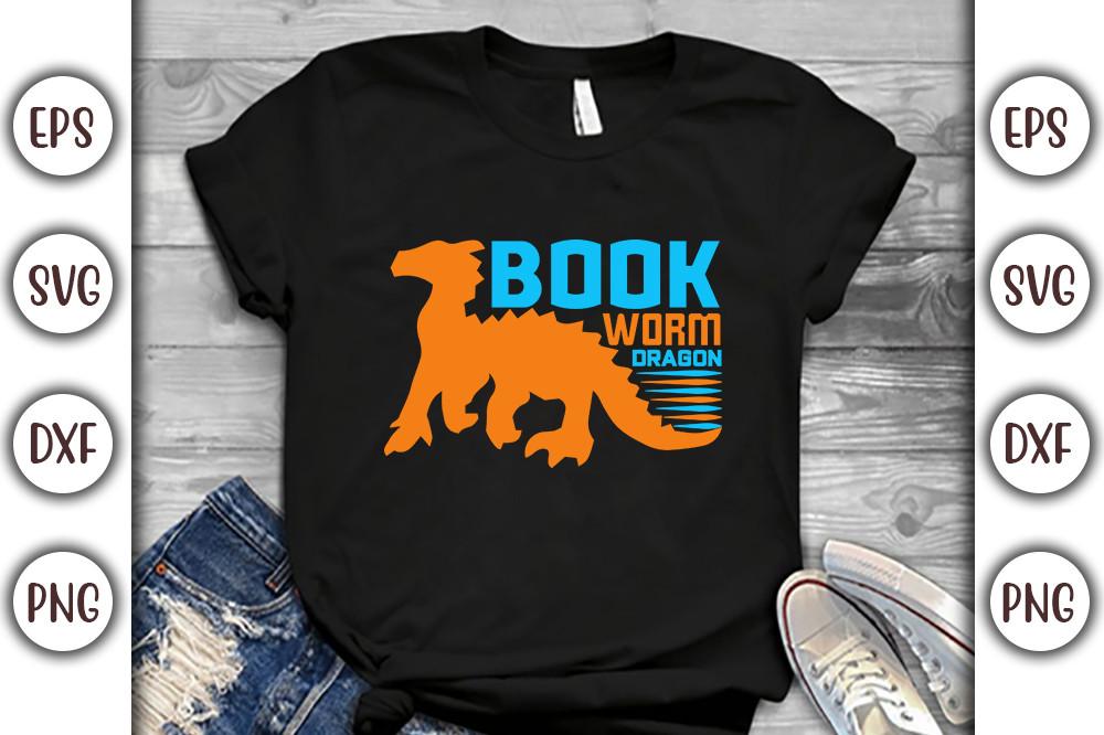 Dragon T-shirt Design, Book Worm Dragon