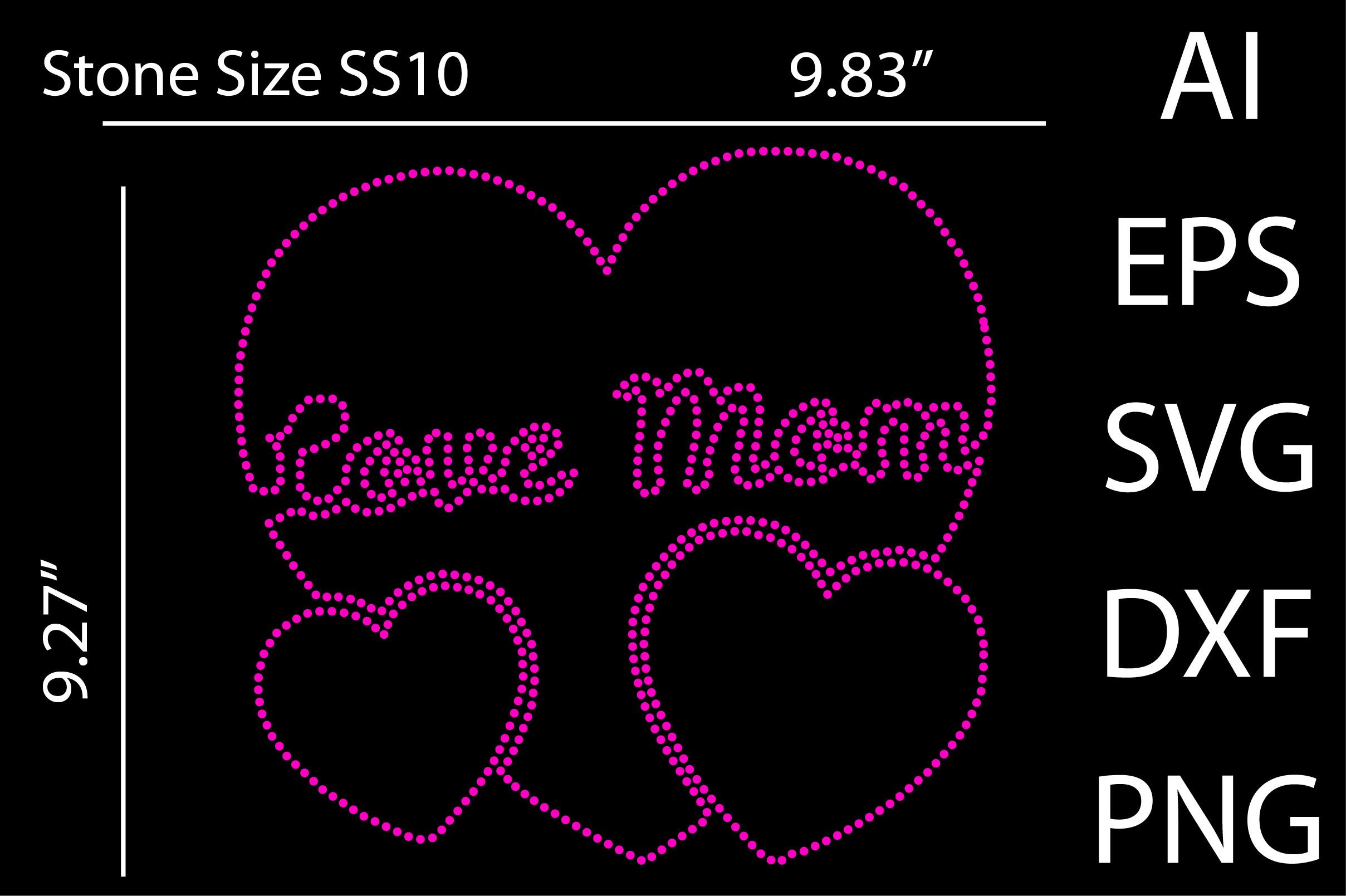 Love Rhinestone Templates