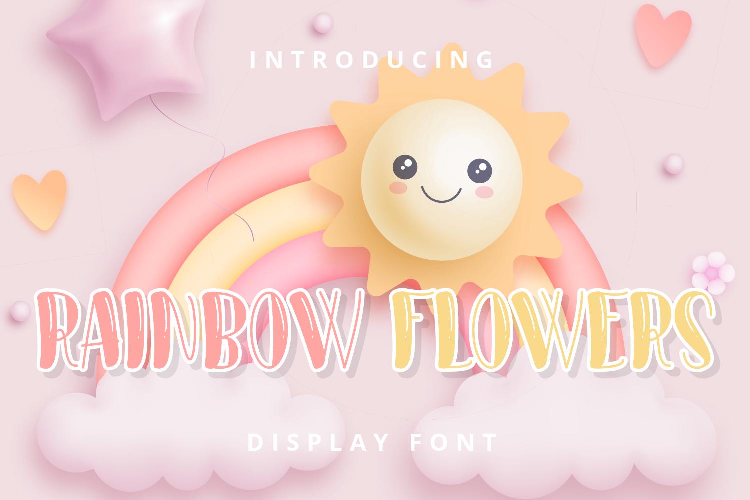 Rainbow Flowers Font