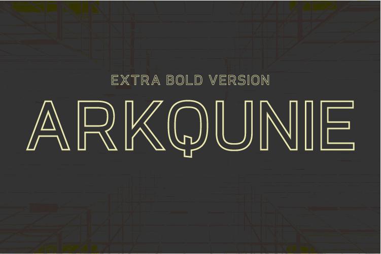 Arkqunie Outline Extra Bold Font