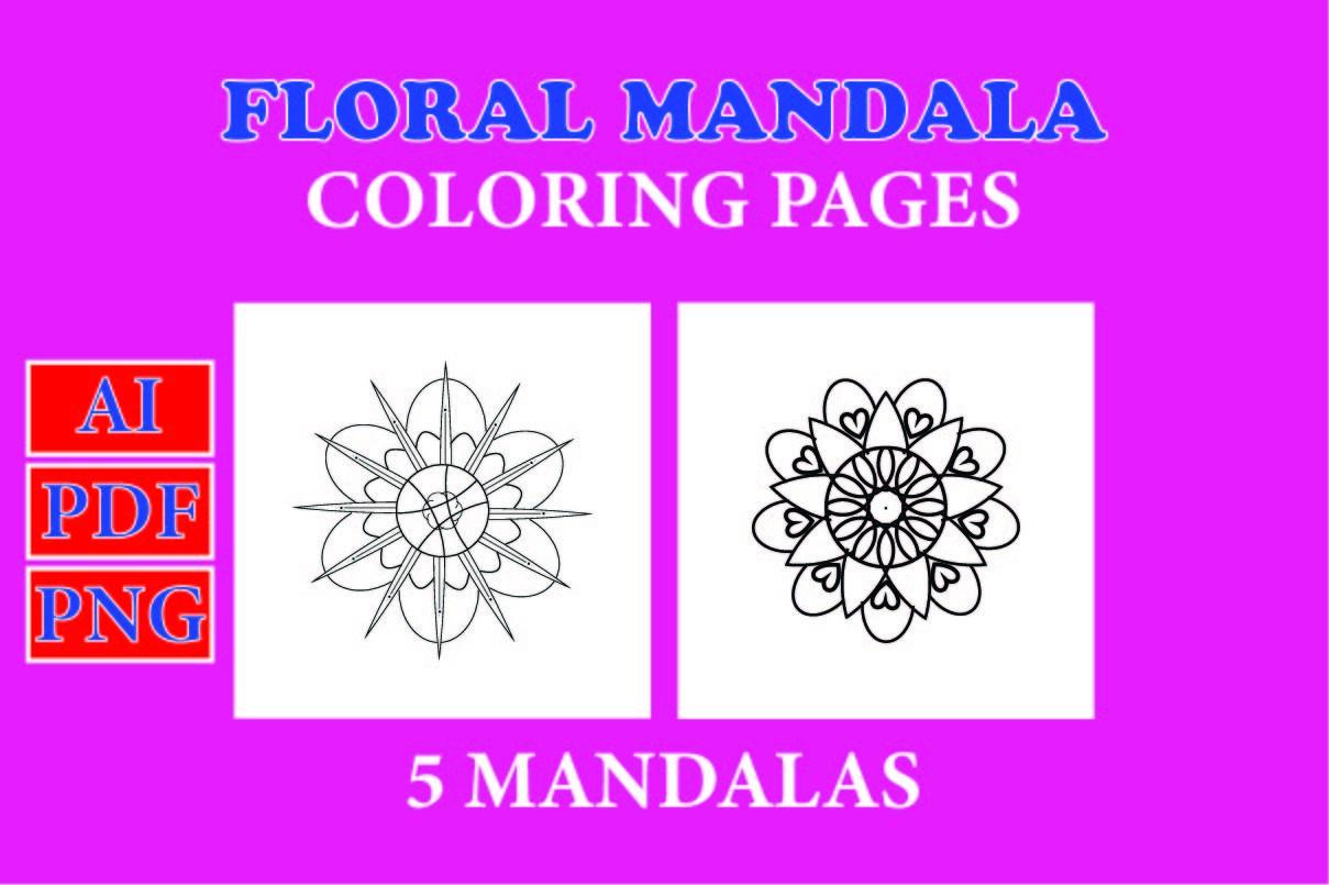 FLORAL MANDALA COLORING PAGES