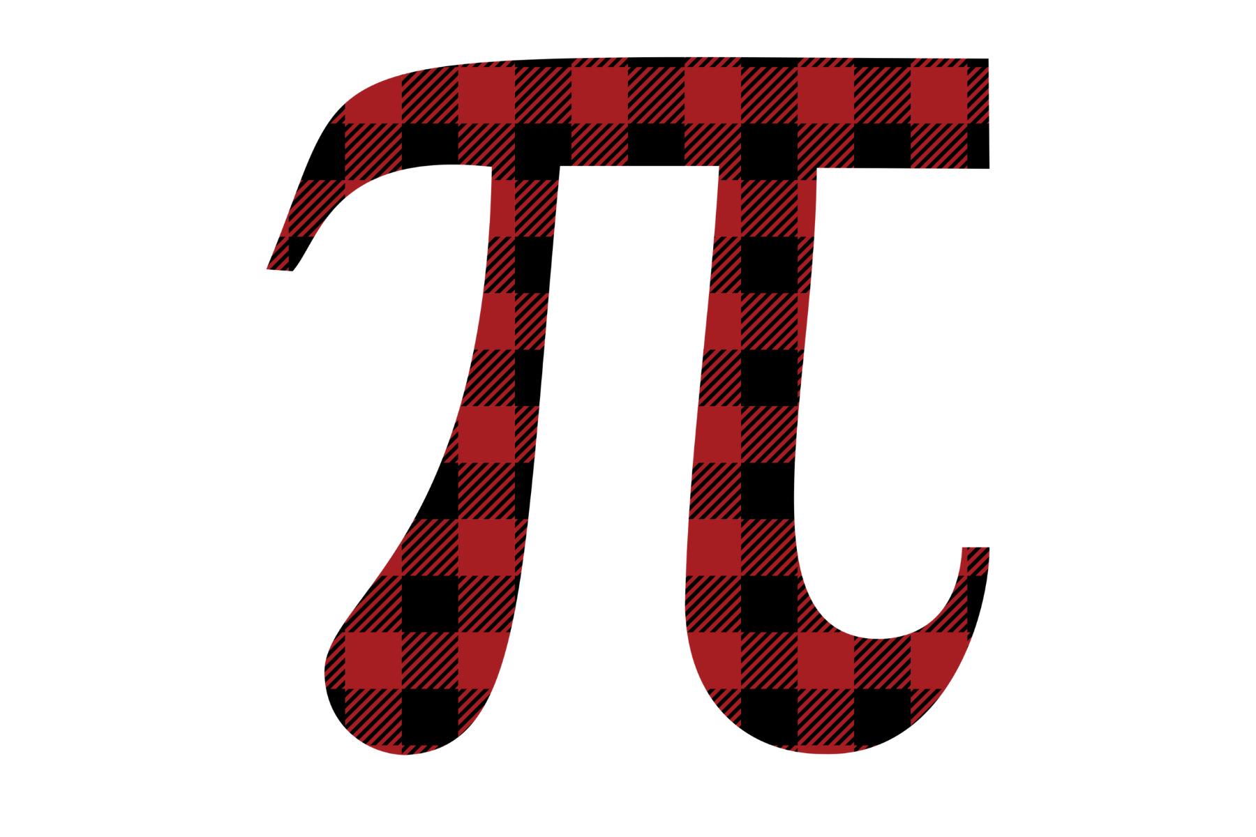 Buffalo Plaid Pi Number Silhouette