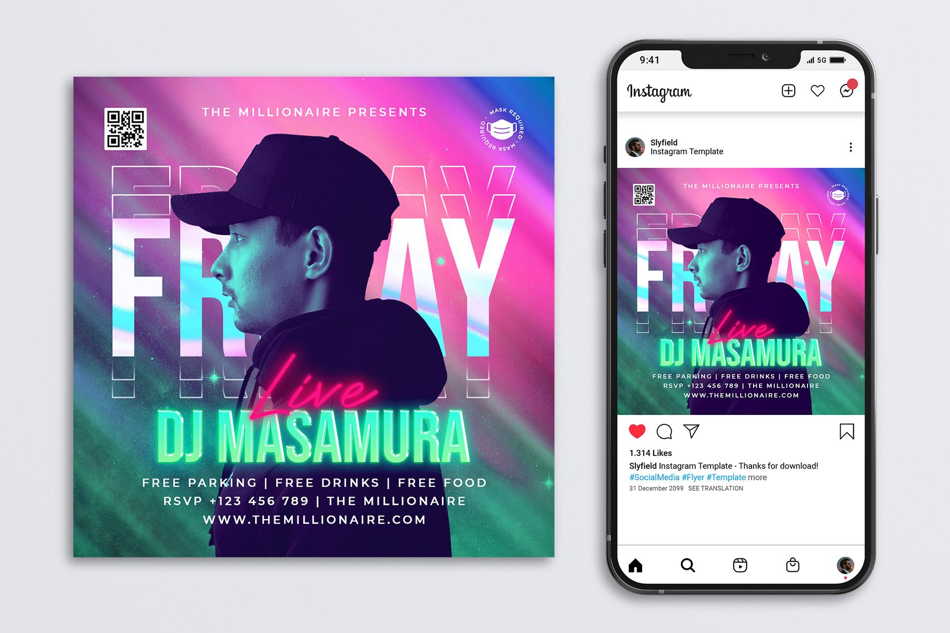 Friday Night Party Flyer Template