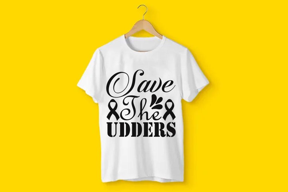 Breast Cancer SVG Design, Save the Udder