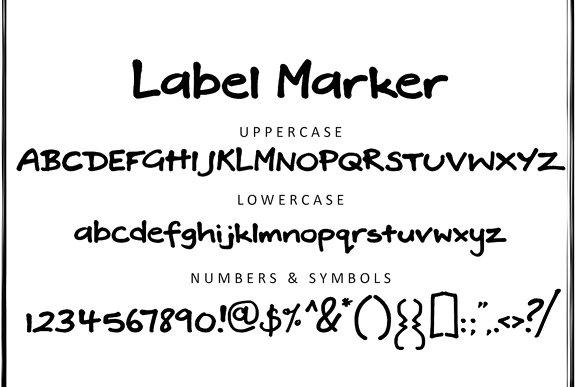 Label Marker Font