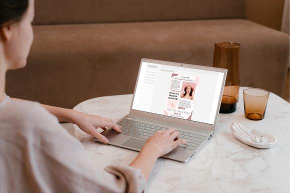 Pink Fashion Blogger Email Canva