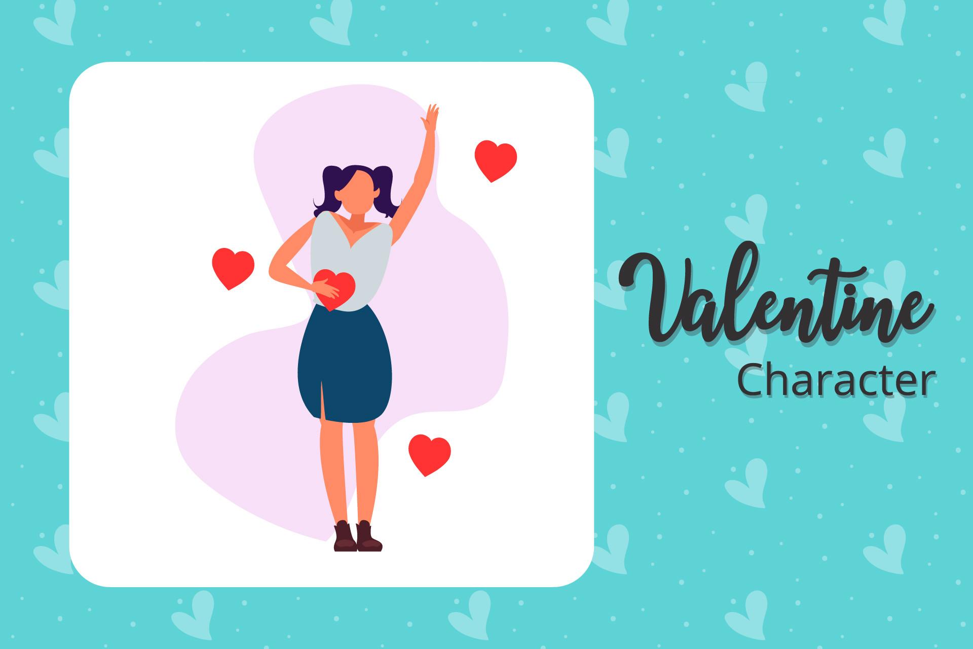Valentine Beauty Girl Bring Love