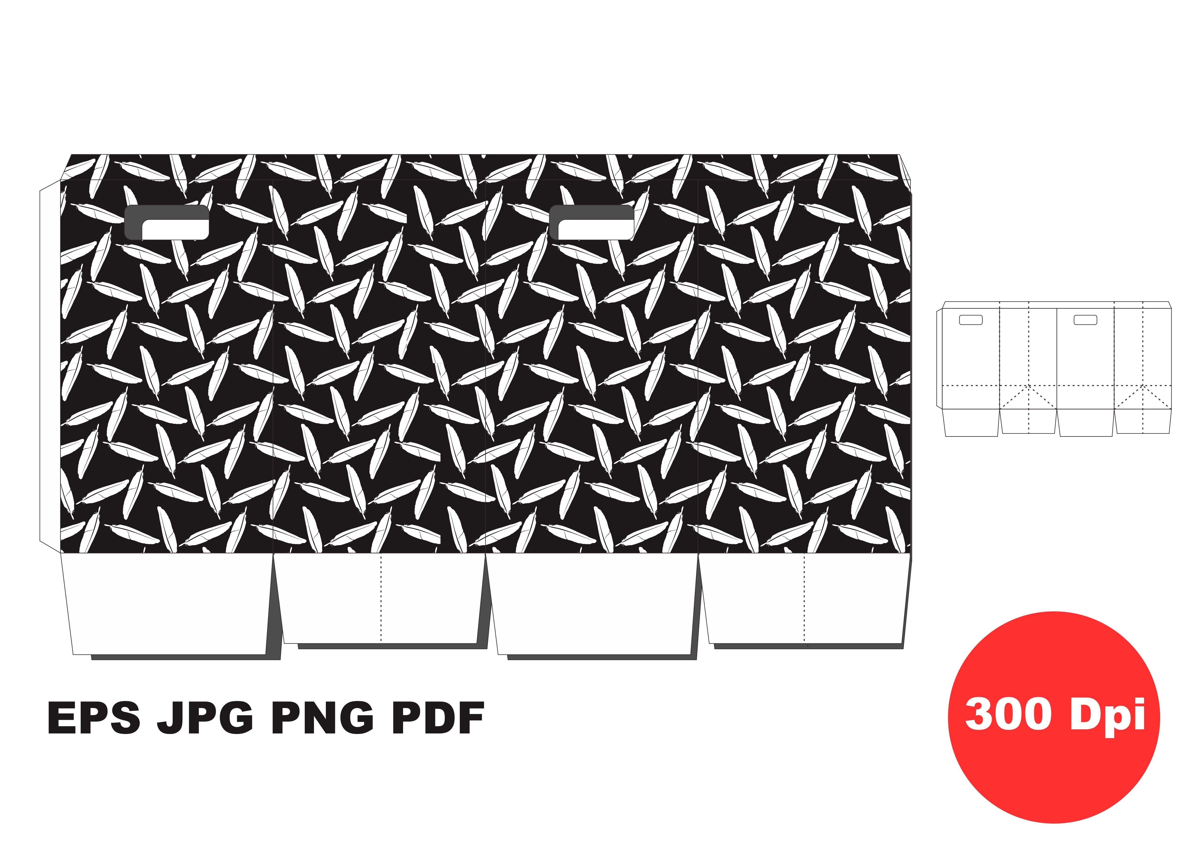 Paper Bag with Feather Pattern Theme