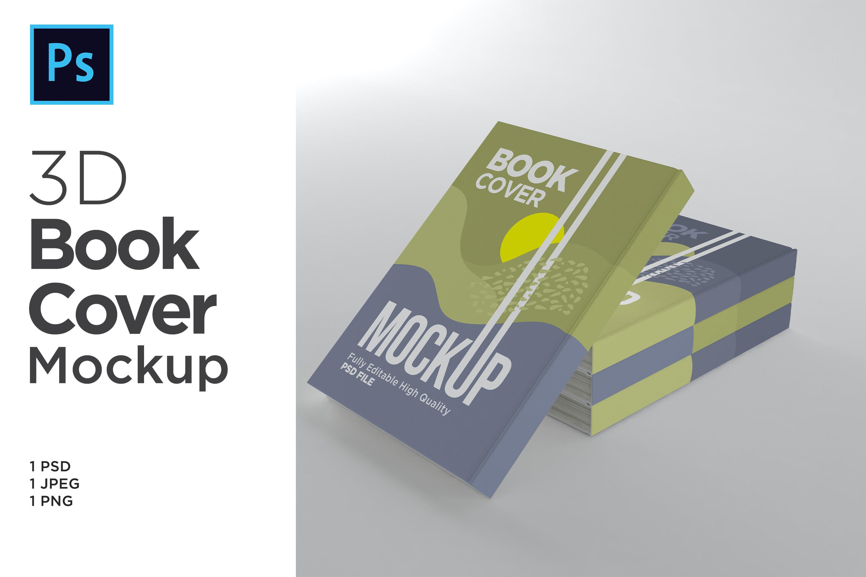 Book Cover Mockup 3d Rendering