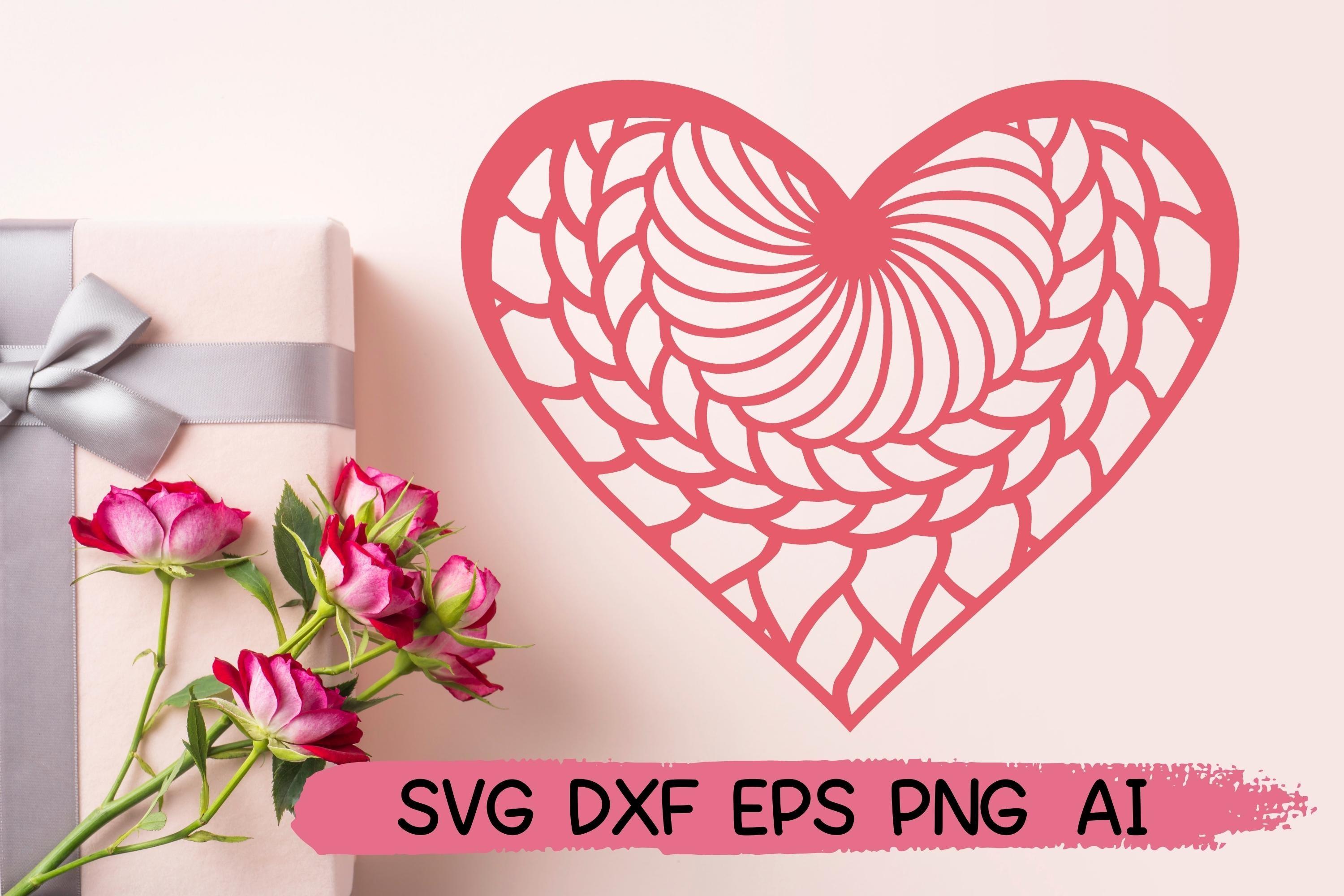 Valentines Day Heart Mandala V26