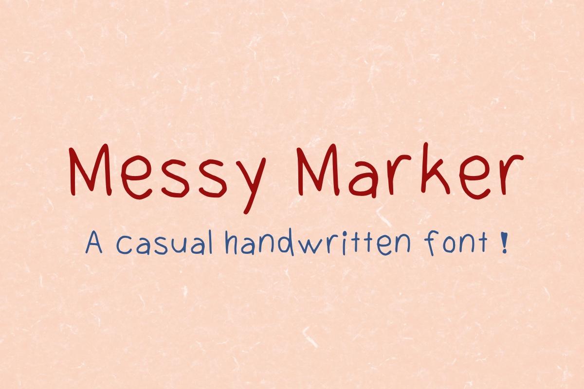 Messy Marker Font