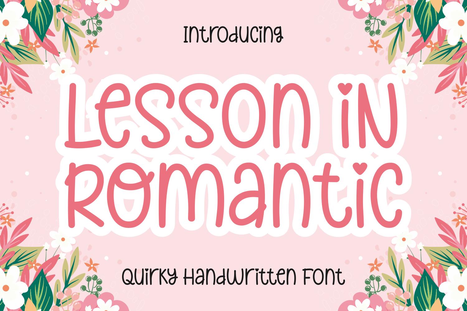 Lesson in Romantic Font