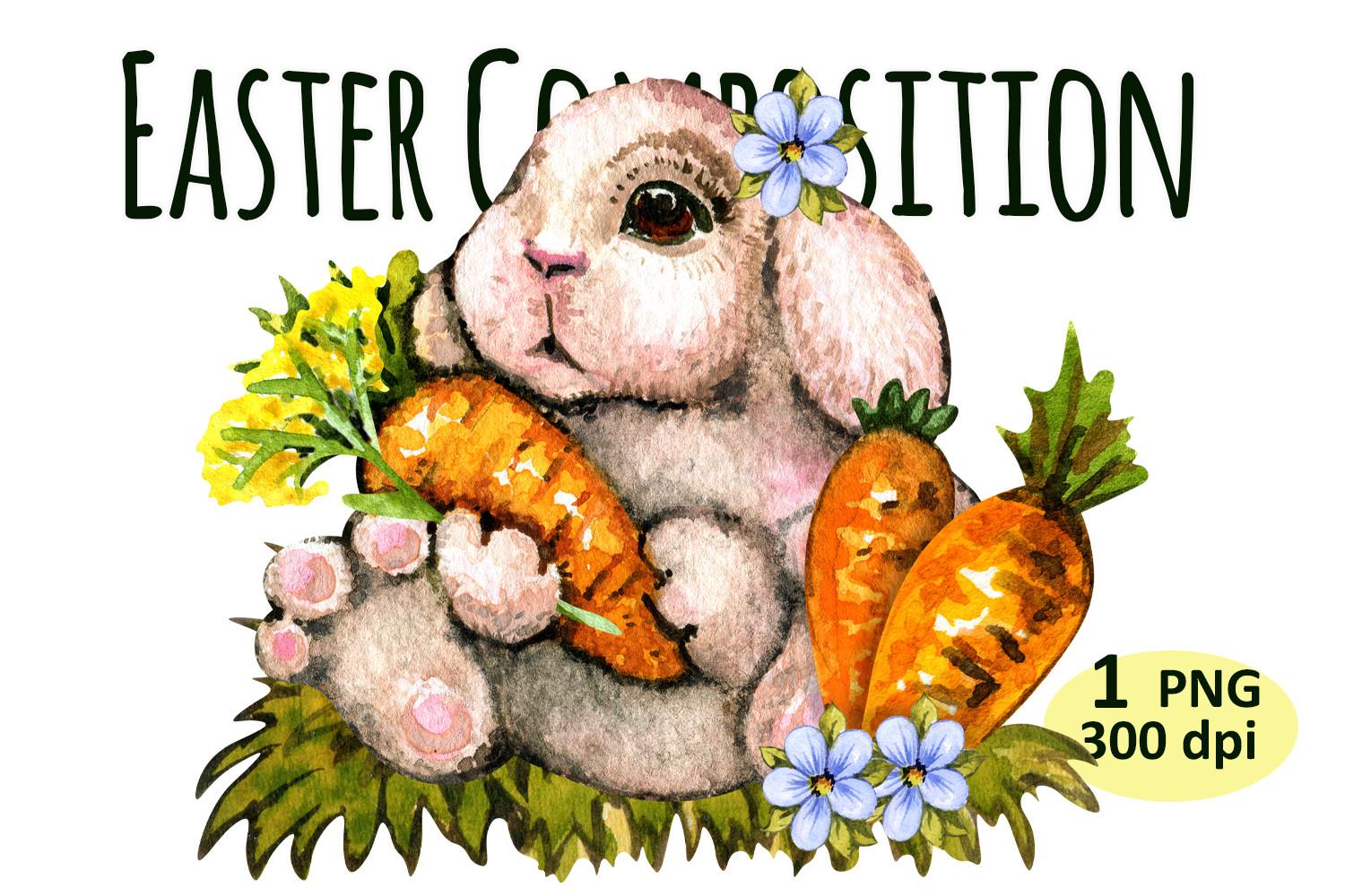 Cute Easter Bunny Rabbit Sublimation Png