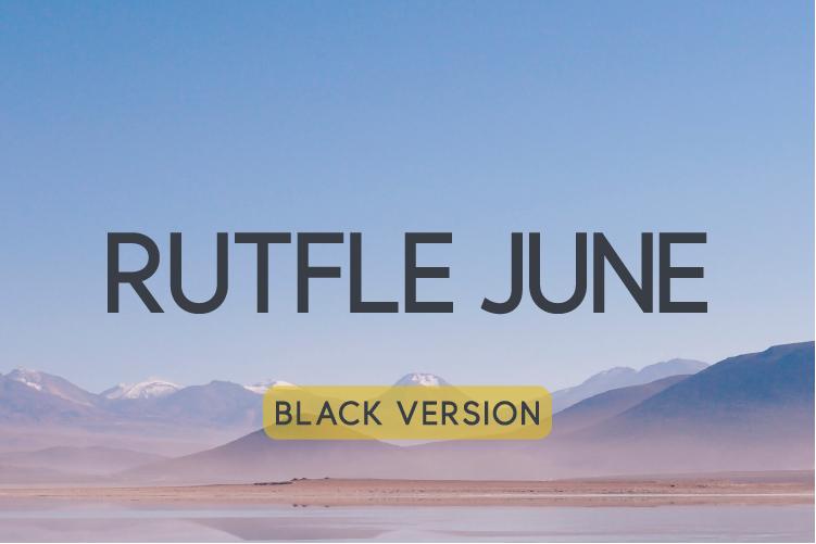 Rutfle June Black Font