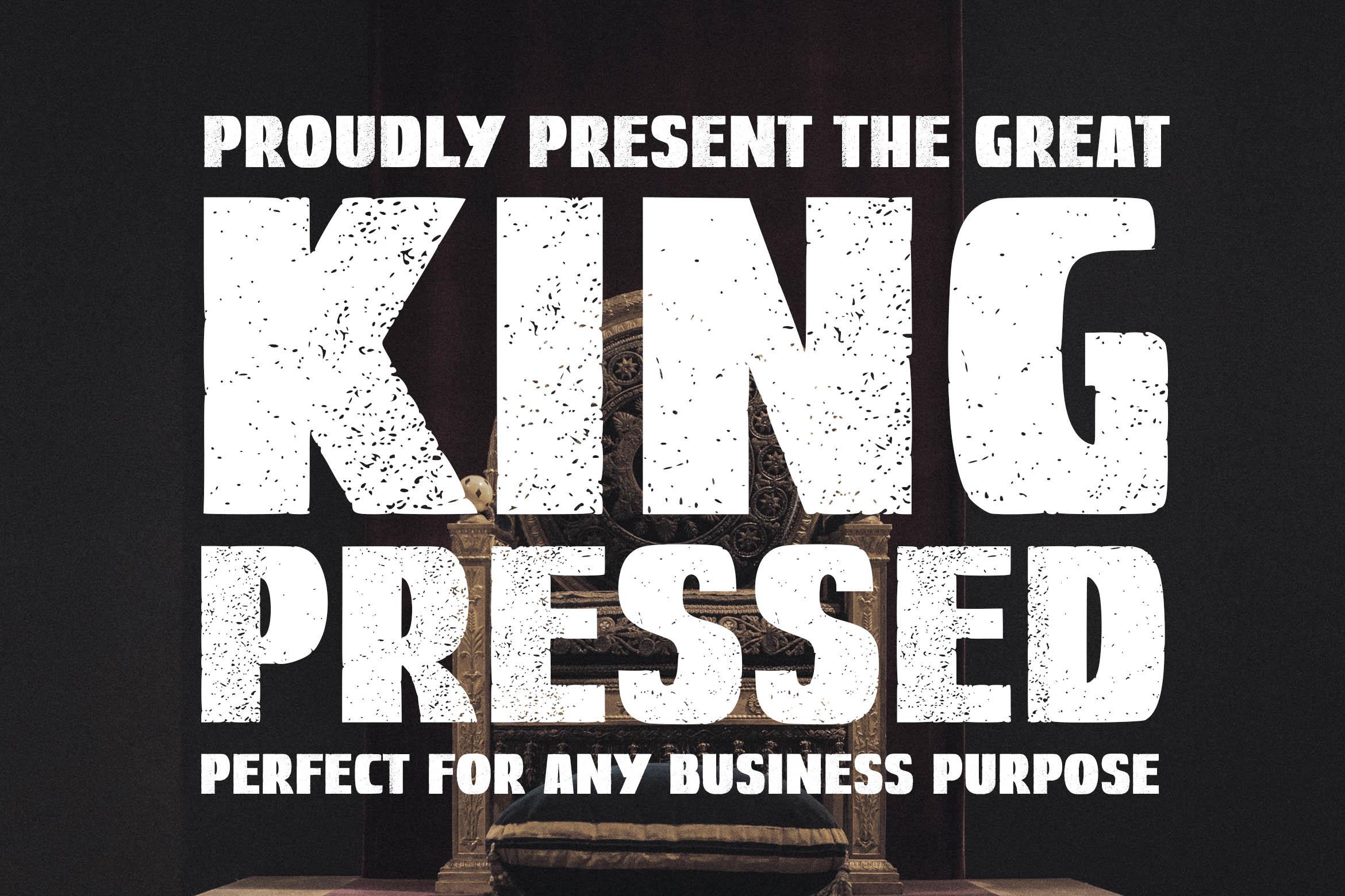 King Pressed Font