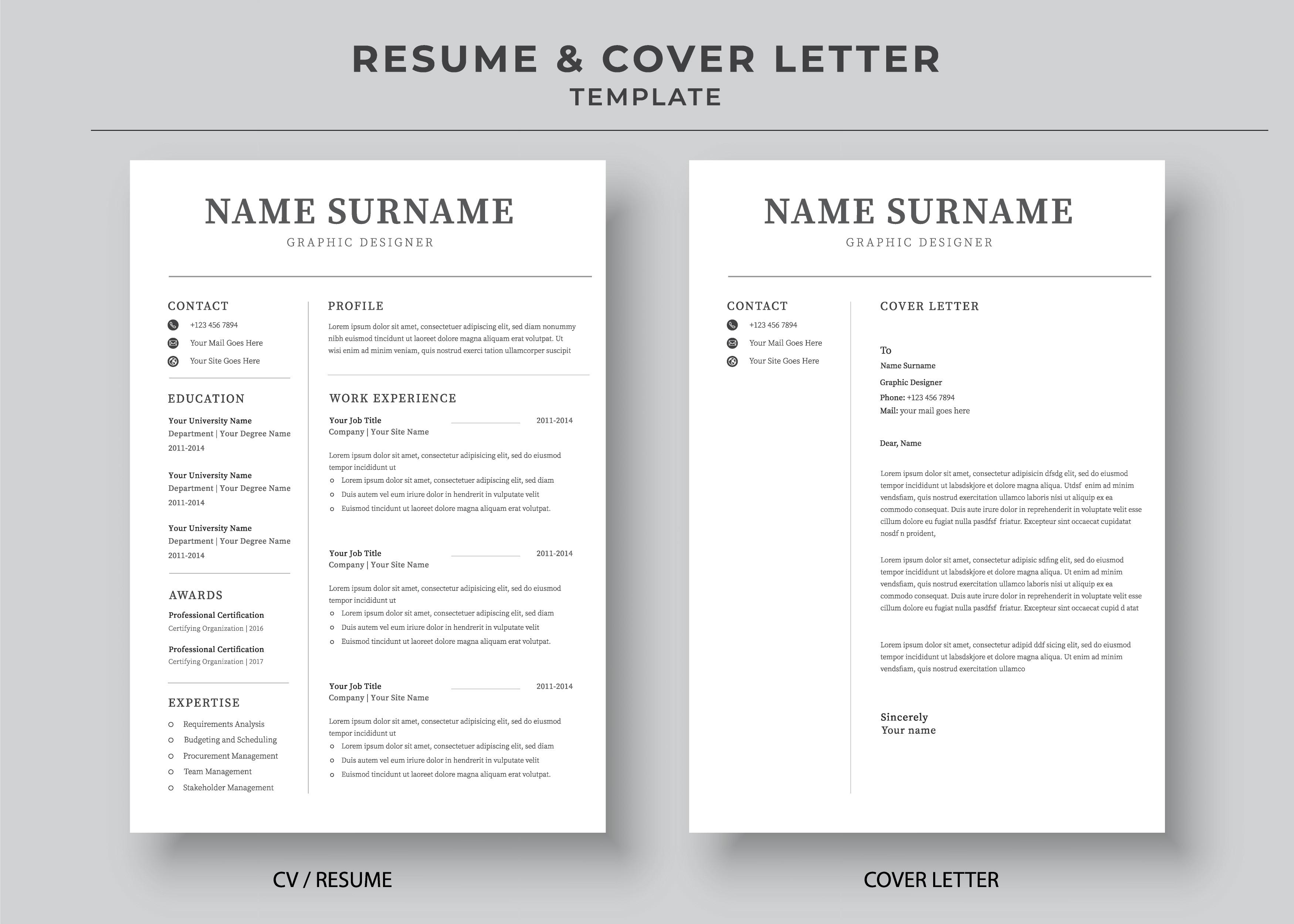 Resume and Cover Letter Template