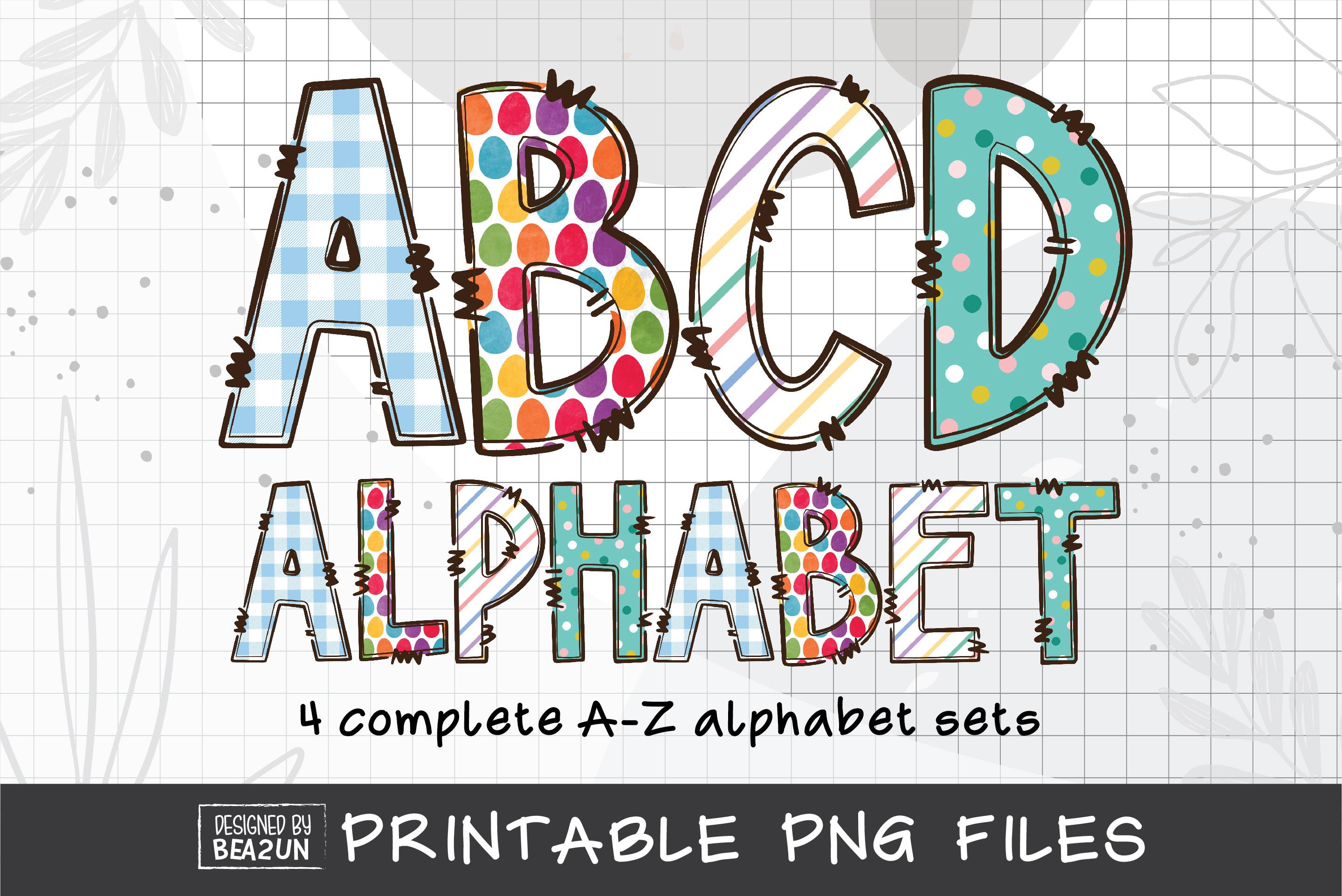 Happy Easter Alphabet Sublimation