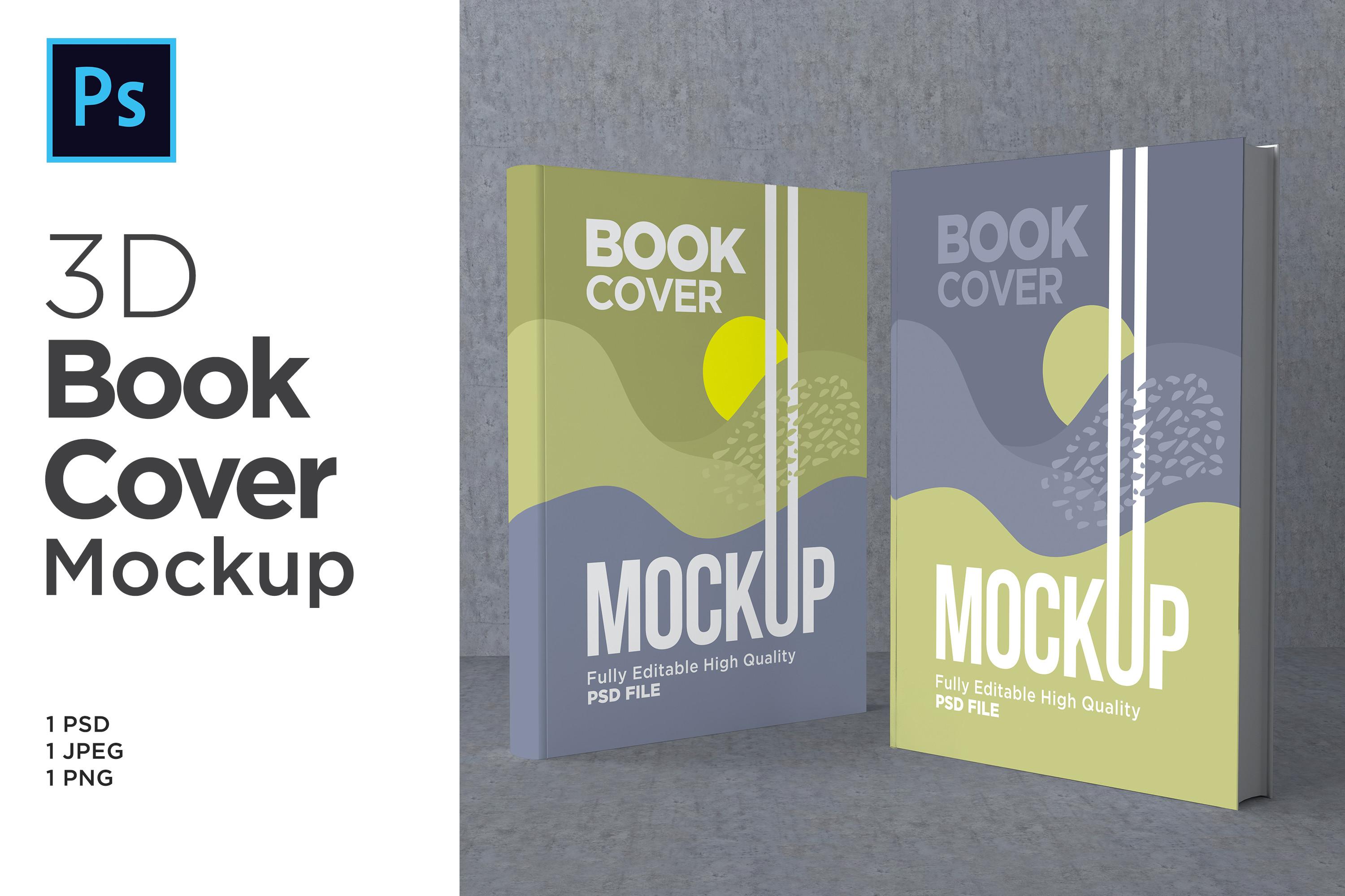 Book Cover Mockup 3d Rendering