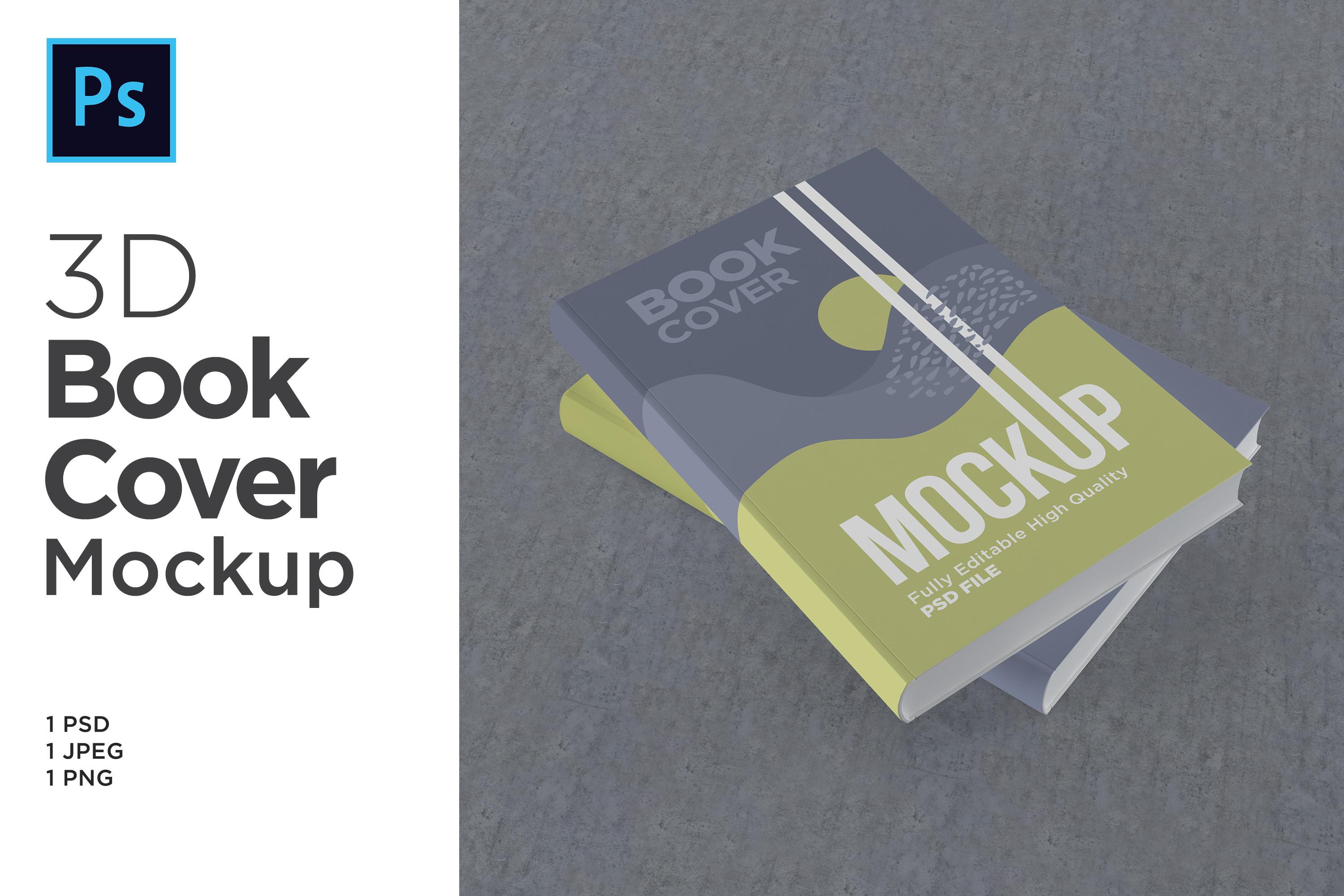 Book Cover Mockup 3d Rendering