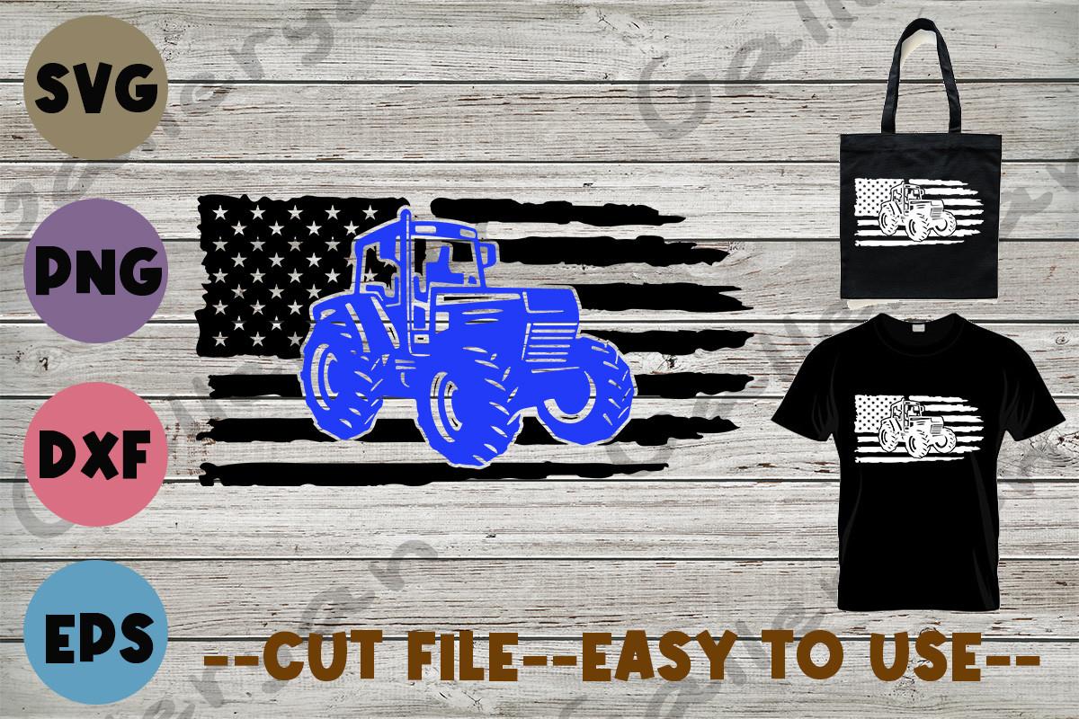 Tractor Usa Flag
