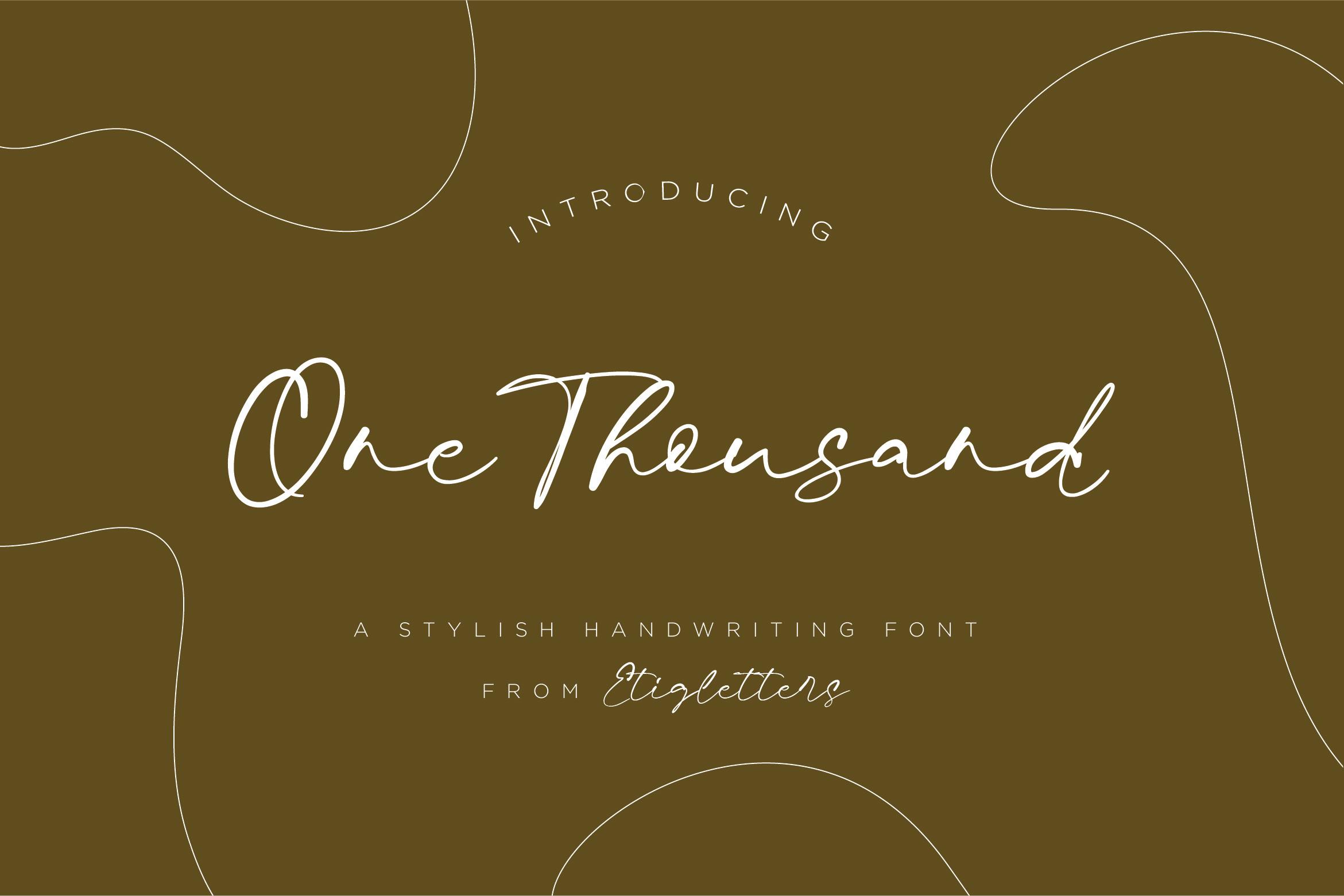 One Thousand Font