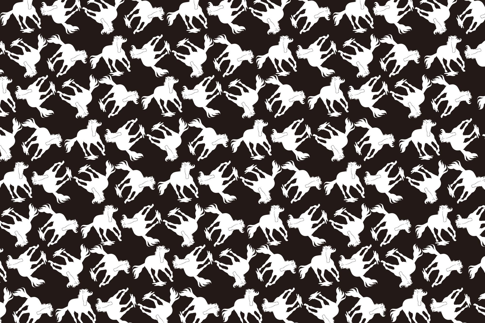 Horse Silhouette Pattern
