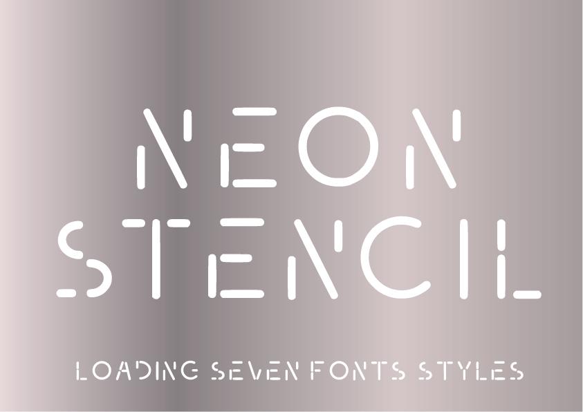 Neon Stencil Font