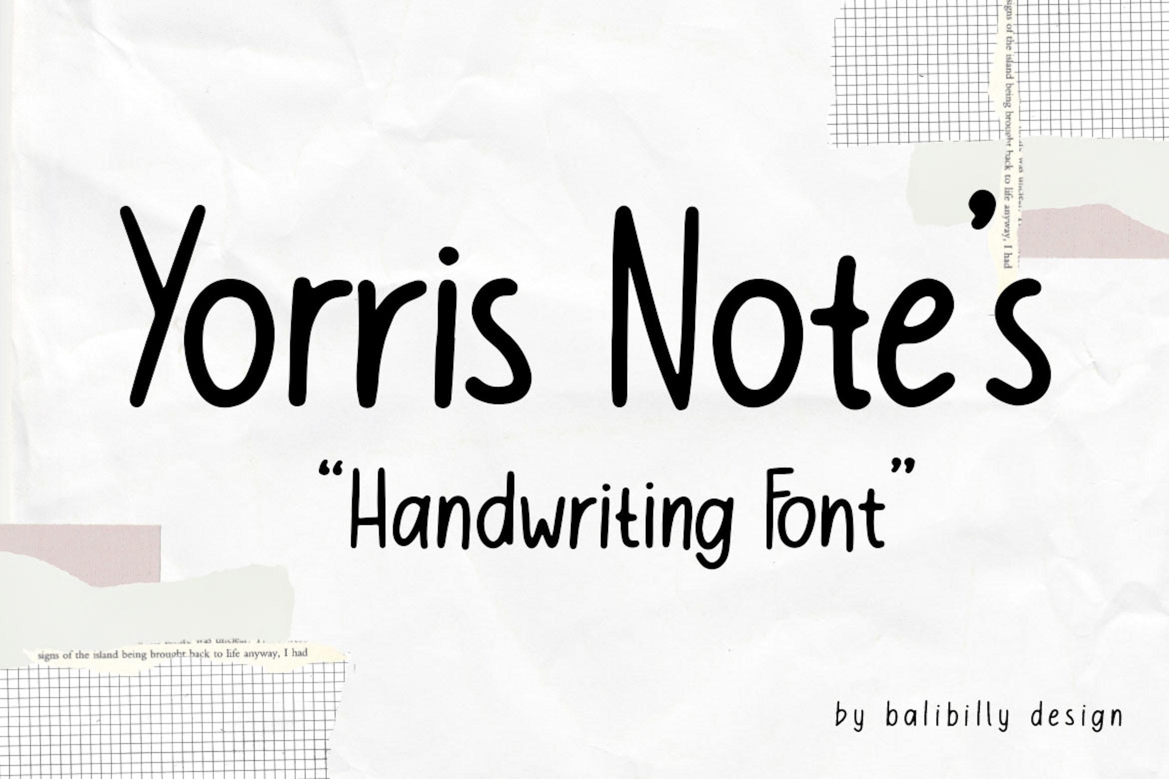 Yorris Note's Font